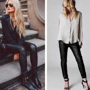 guess butter faux leather pants